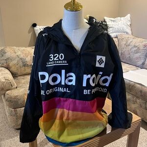 Polaroid Mens Polaroid Be Original Hooded Windbreaker Sz M